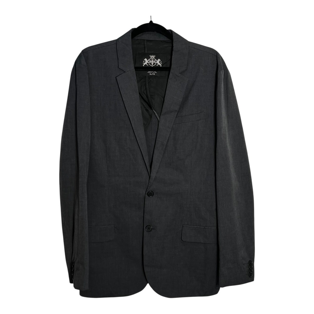 Express Men's XL/TG Dark Gray Cotton Blend Blazer Jacket Sport Coat Suit